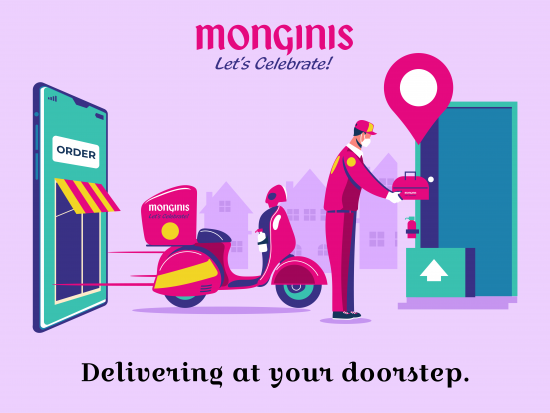 Monginis cake delivery banner
